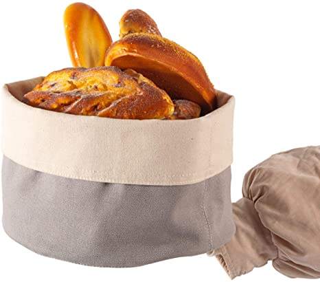 特大リネンパン収納バスケット 再利用可能な食品サービングバッグ 自家製サワードウパンまたはロール用