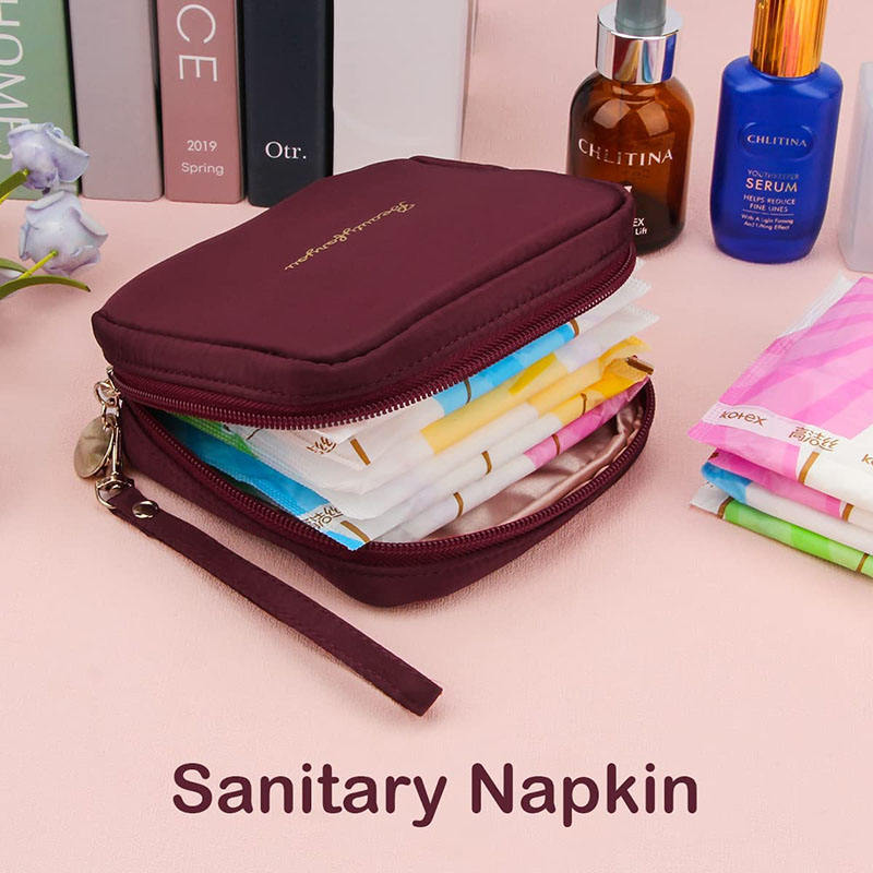 生理用ナプキン収納袋 女性用の化粧品バッグまたはポーチ 口紅と小さな化粧品 デザイナー化粧品バッグ