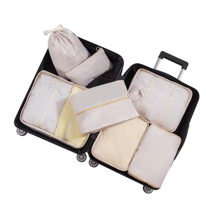 旅行のための卸売折り畳み式パッキング キューブ 6 個旅行キューブ セット軽量スーツケース オーガナイザー