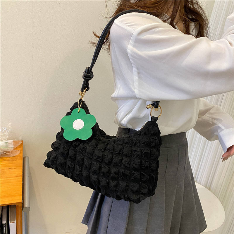 携帯電話ショルダークロスボディスリングジッパートートバッグ女性ガールレディトートハンドバッグ花の装飾チャーム