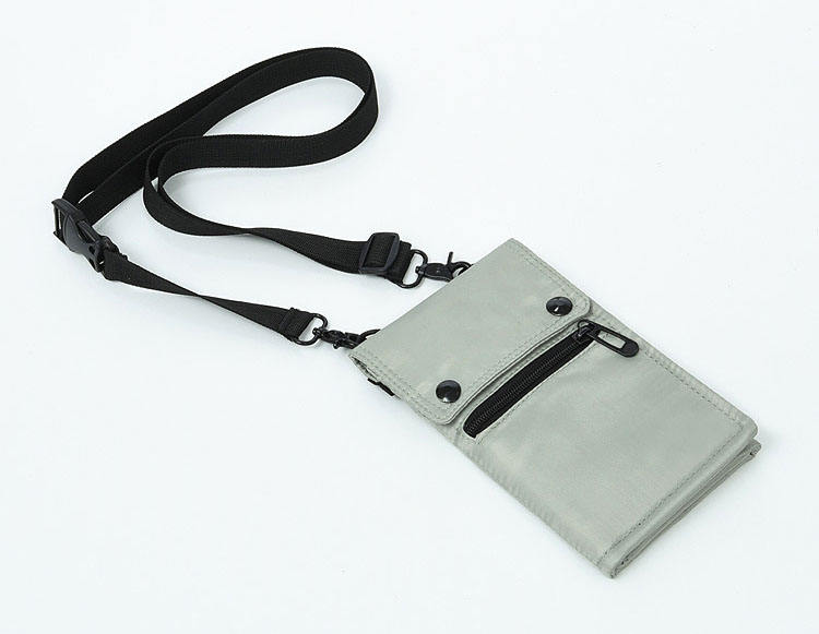 軽量RFID保護バッジIDカードホルダートラベルネックポーチウォレットナイロンウォレットネックスリングバッグ男性用